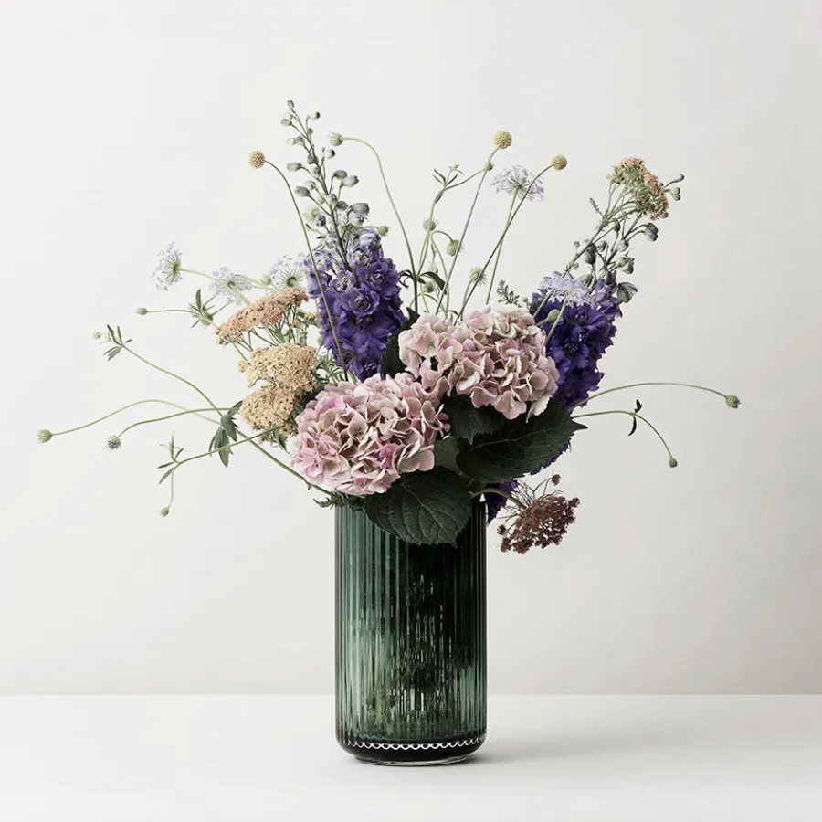 LYNGBY Porcelæn Vase 20,5cm Grønn Glass