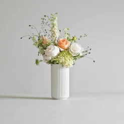 LYNGBY Porcelæn Vase 20,5cm Hvit Porselen