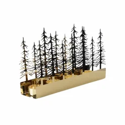 CHRISTIANIA 1739 Lysestake 4 Lys Skog Gull 25,5cm x 15,8cm