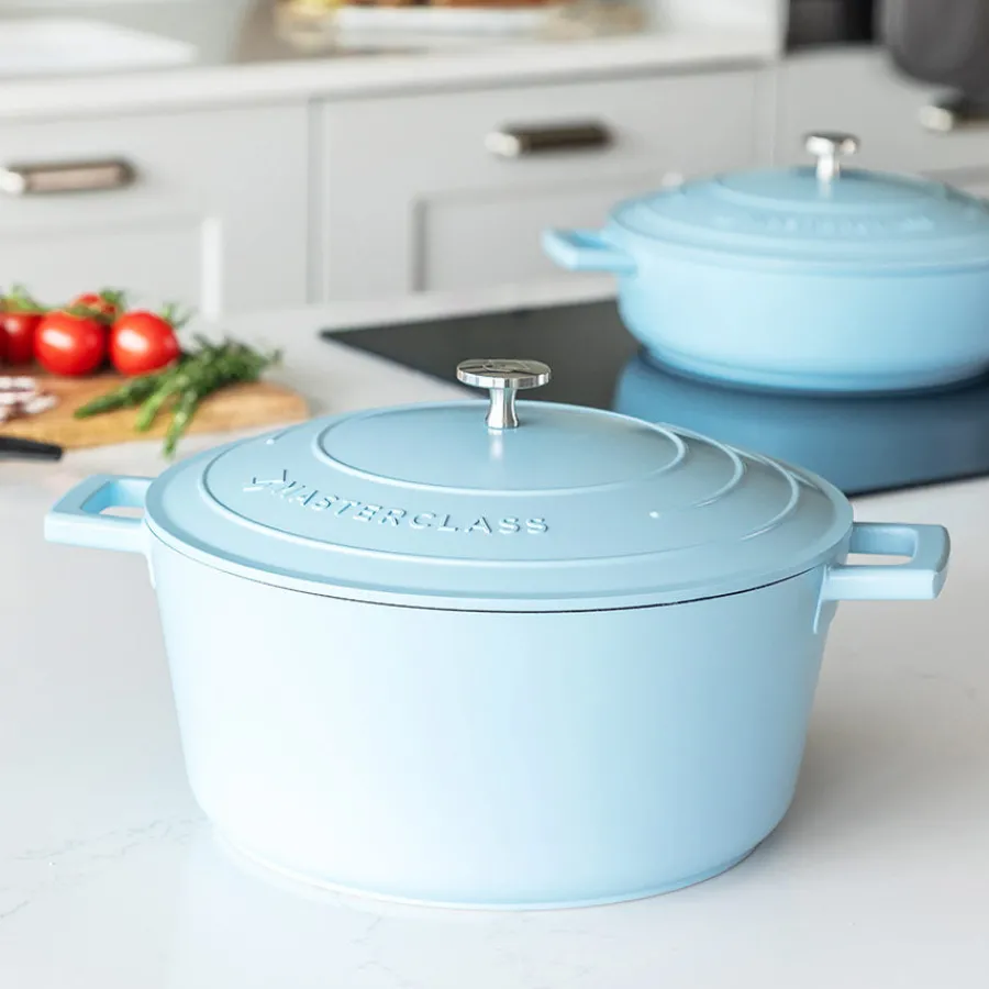 Lifetime Brands Europe ltd Masterclass Cast Aluminium Gryte 5L Himmelblå