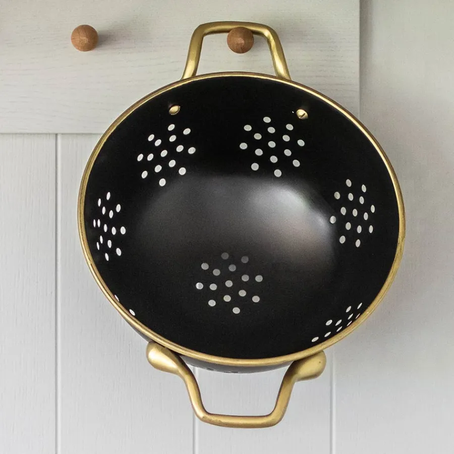 Lifetime Brands Europe ltd Masterclass Dørslag 24cm Sort & Gull Rustfritt Stål