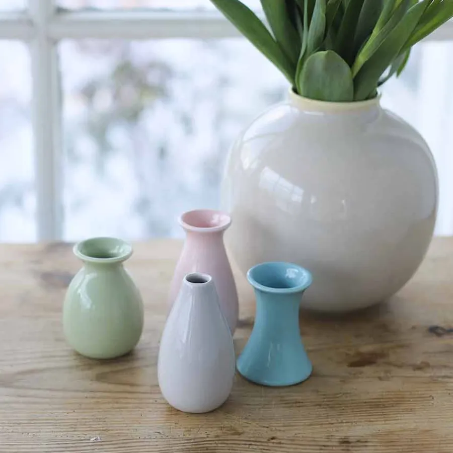 PORSGRUNDS PORSELÆNSFABRIK Minivaser Farger 4pk fra Porsgrunds