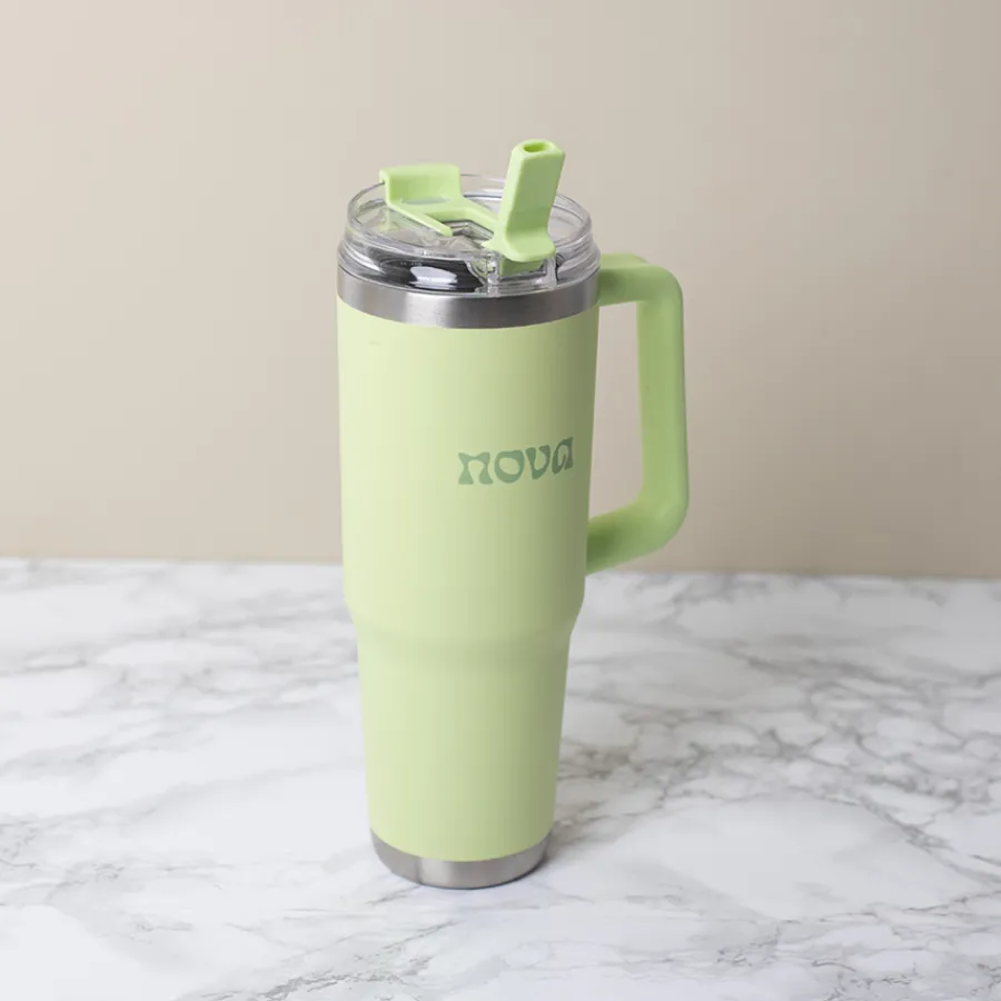 NOVA Dynamic Termokopp m/Sugerør 1,1L Mint Grønn