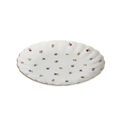 NOVA Lilly Asjett m/Blomster og Gullkant 21cm Hvit