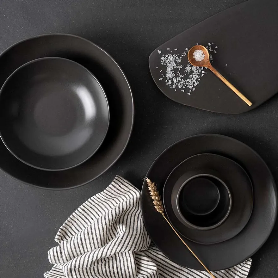 PORSGRUNDS PORSELÆNSFABRIK Porsgrunds Porselænsfabrik Natur Dyp Tallerken 24cm Matt Sort