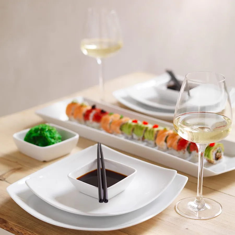 PORSGRUNDS PORSELÆNSFABRIK Porsgrunds Porselænsfabrik Sense Firkantet Tallerken 27cm 4pk