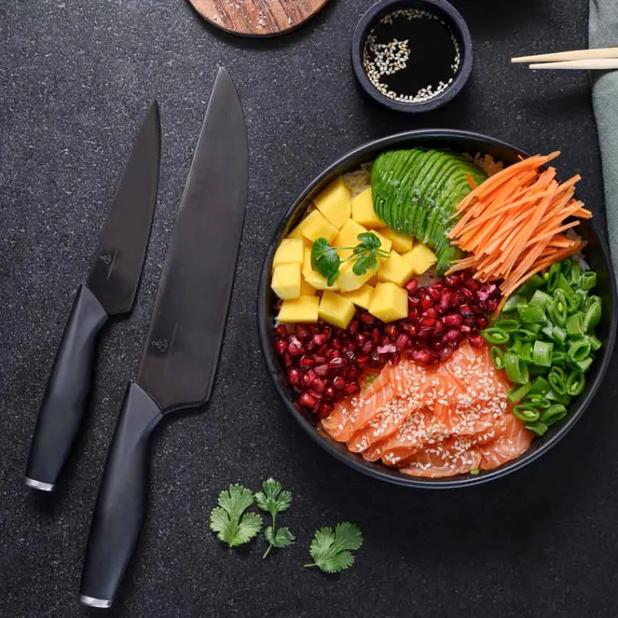 PORSGRUNDS PORSELÆNSFABRIK Porsgrunds Porselænsfabrik De Cuisson Grønnsakskniv 13 cm Sort