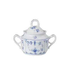 PORSGRUNDS PORSELÆNSFABRIK Porsgrunds Porselænsfabrik Bogstad Stråmønster Sukkerskål med Lokk