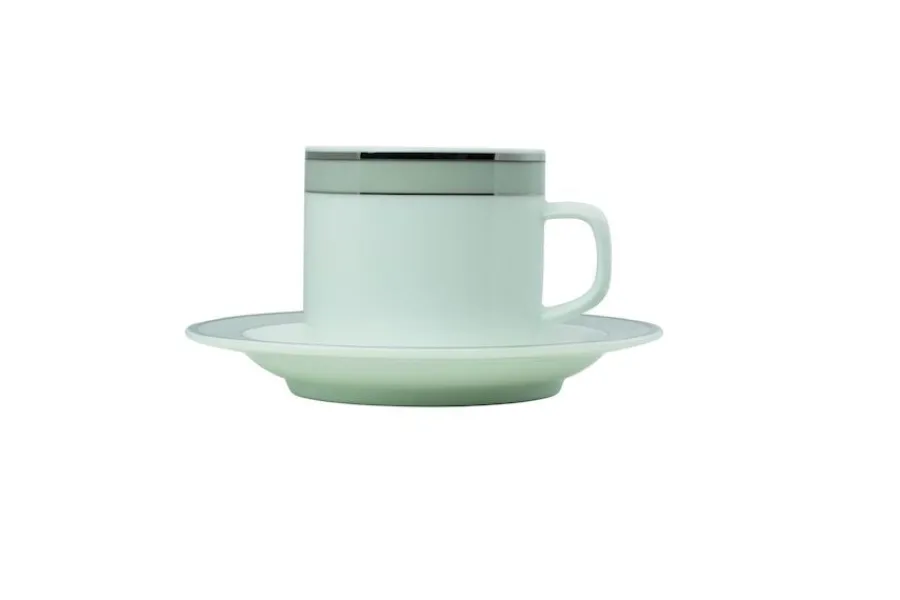 PORSGRUNDS PORSELÆNSFABRIK Porsgrunds Porselænsfabrik Saturn Platina Kopp & Skål Te