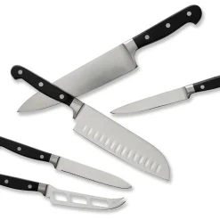 SABATIER 2 Lions Lion Knivsett 5 Deler Stål/Sort m/Gaveeske