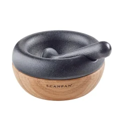 SCANPAN Maitre D' Morter med Støter 10cm Støpejern Eik