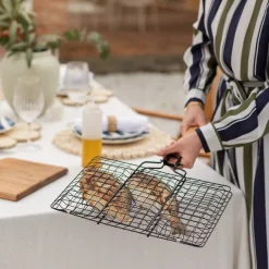 SEASONS BBQ Grillrist Sammenleggbar Jern m/Non-Stick 36,5X34,5cm