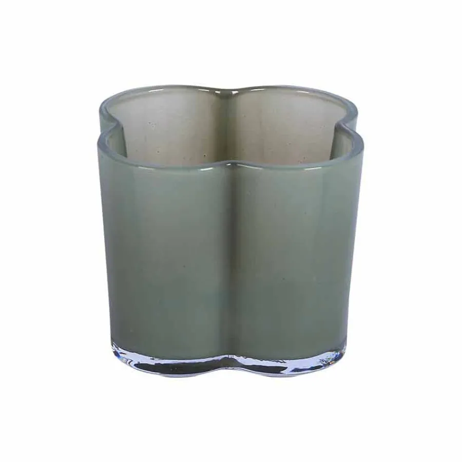 SEASONS Easter Collection Lyslykt Blomst 8x8,5cm Grønn