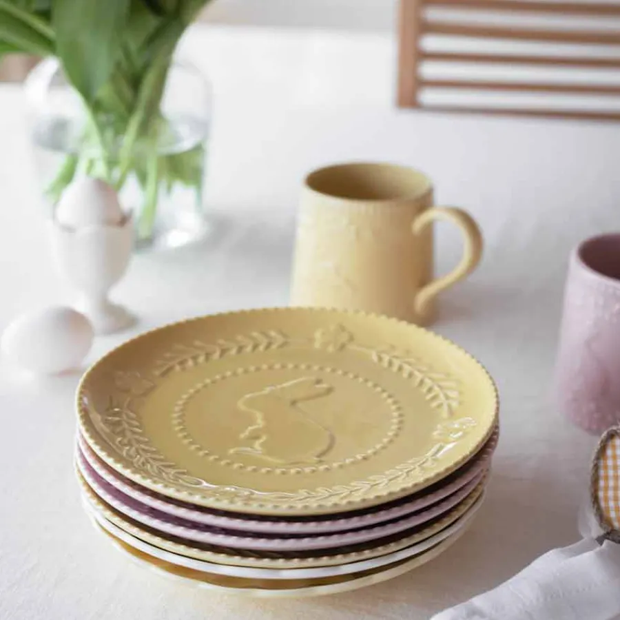 SEASONS Easter Collection Tallerken m/Hare 21cm Gul