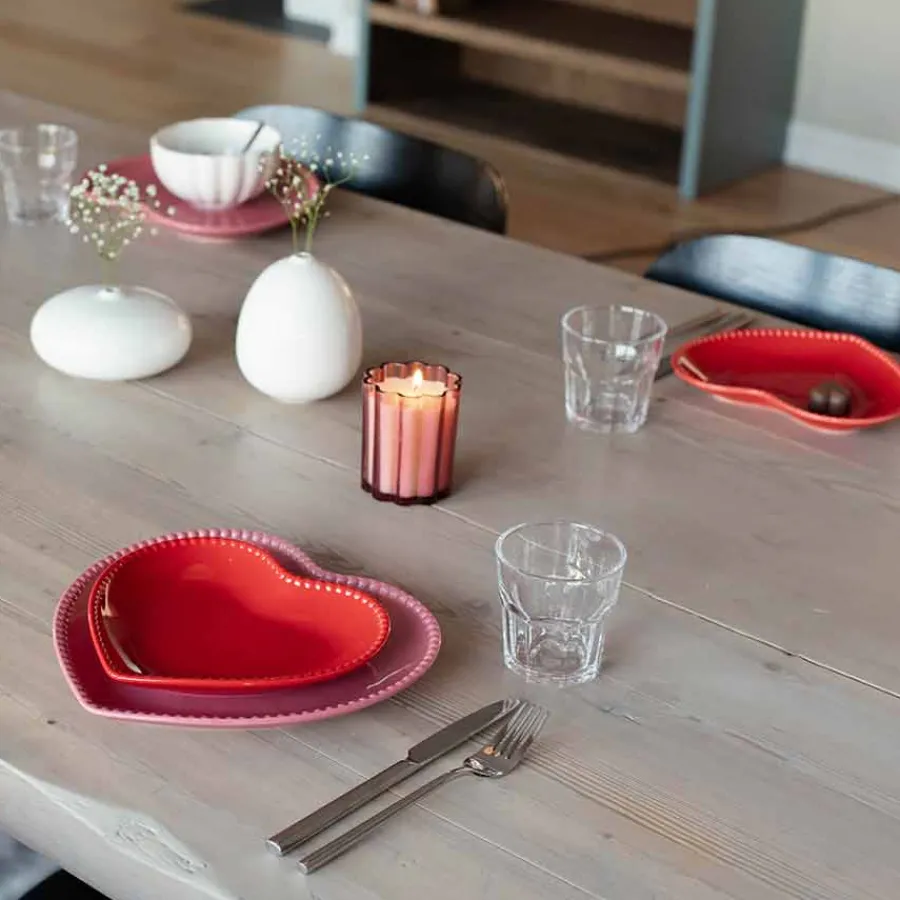 SEASONS Love Collection Hjerteformet Asjett 20cm Rød