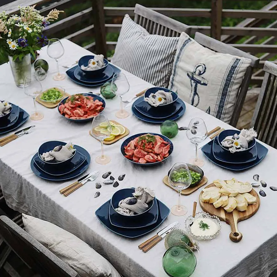 PORSGRUNDS PORSELÆNSFABRIK Sense Cobalt Tallerken 28cm 4pk