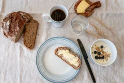 PORSGRUNDS PORSELÆNSFABRIK TALLERKEN FLAT 28 CM BLÅ - 4PK