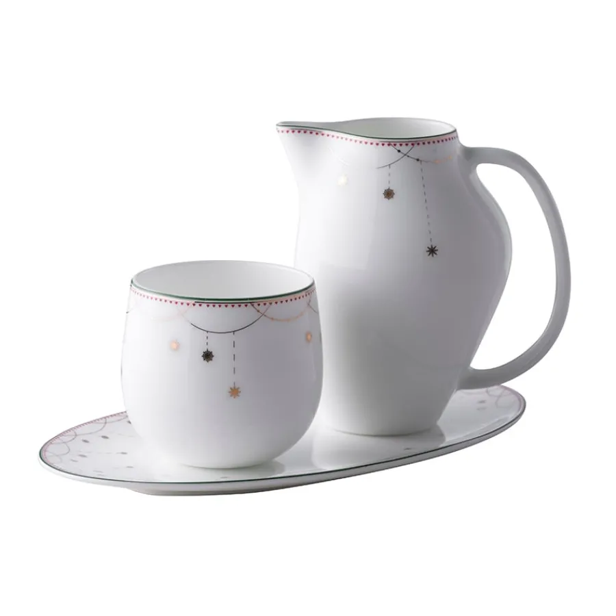 WIK & WALSØE Wik & Walsøe Julemorgen Girlander Fløte & Sukker Sett